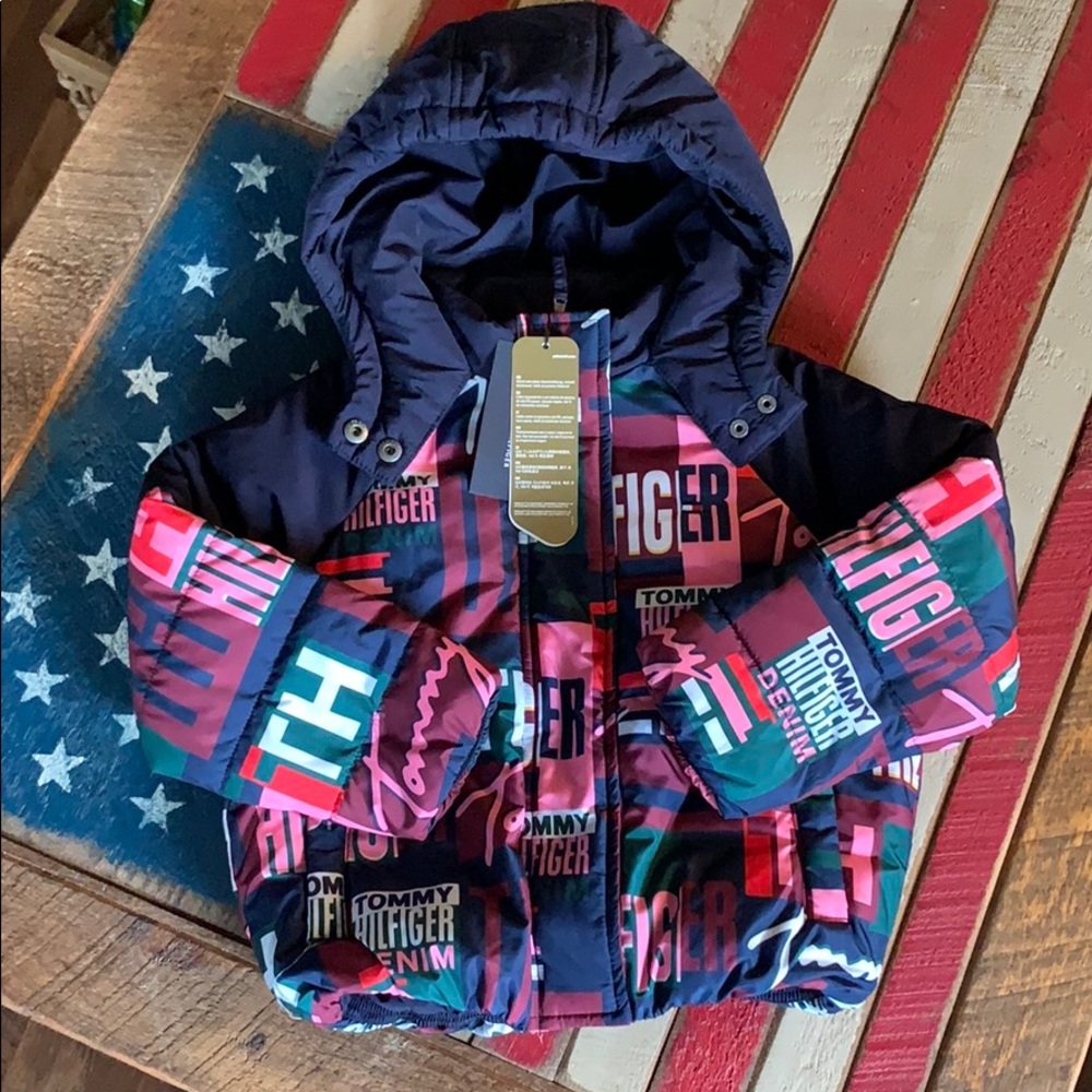 BNWT Tommy Hilfiger Kids Logo Puffer Coat